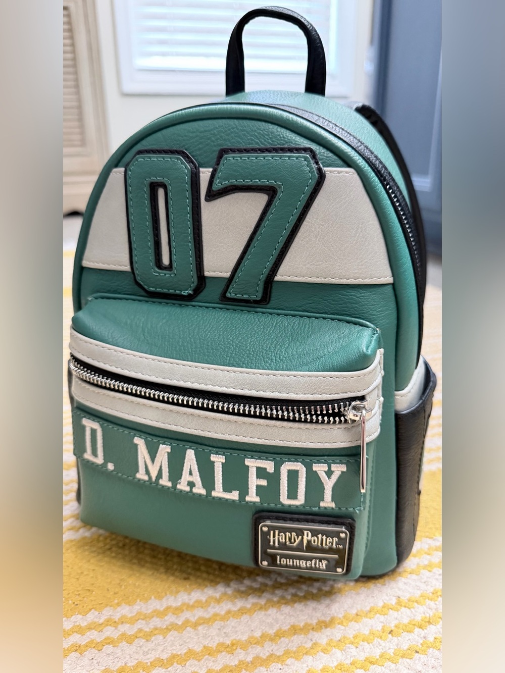 Loungefly Green and Cream D. Malfoy 07 Mini Backpack